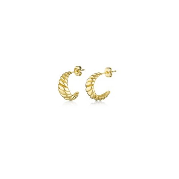 NWT Vanessa Croissant Earrings // 14k Gold Vermeil - Picture 1 of 3